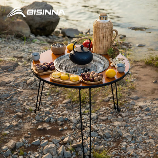 Folding Barbecue Round Table Stove Portable
