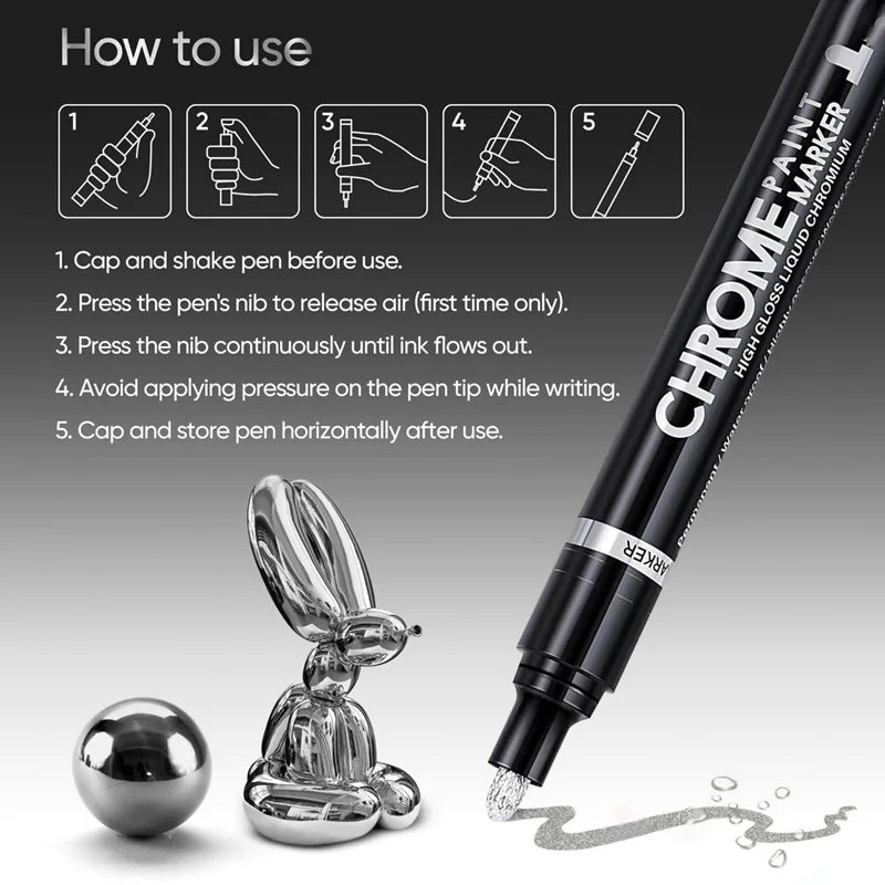 Chrome Mirror Marker Pen