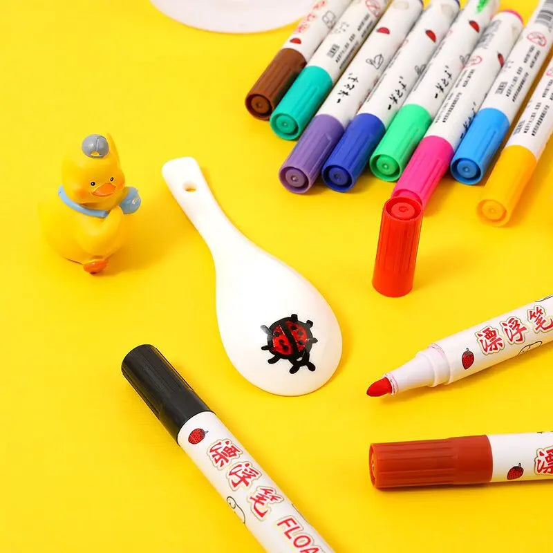 8/12 Colors Magical Water Floating Student Painting Brush