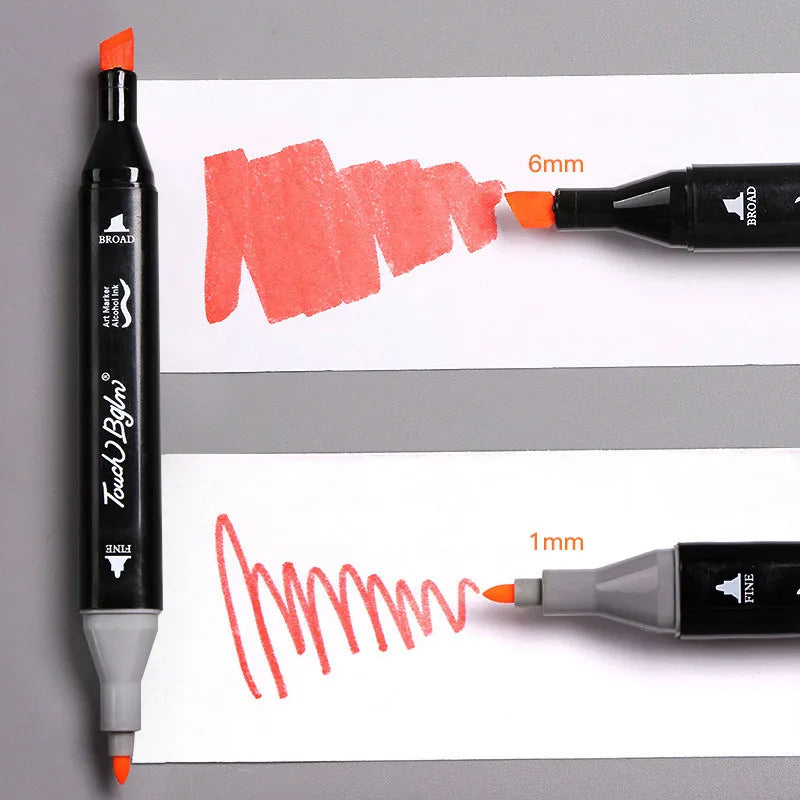 Double Headed Sketching Oil Tip Based Markers