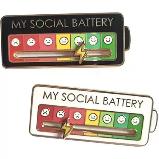 My Social Battery Mood Conversion Brooch