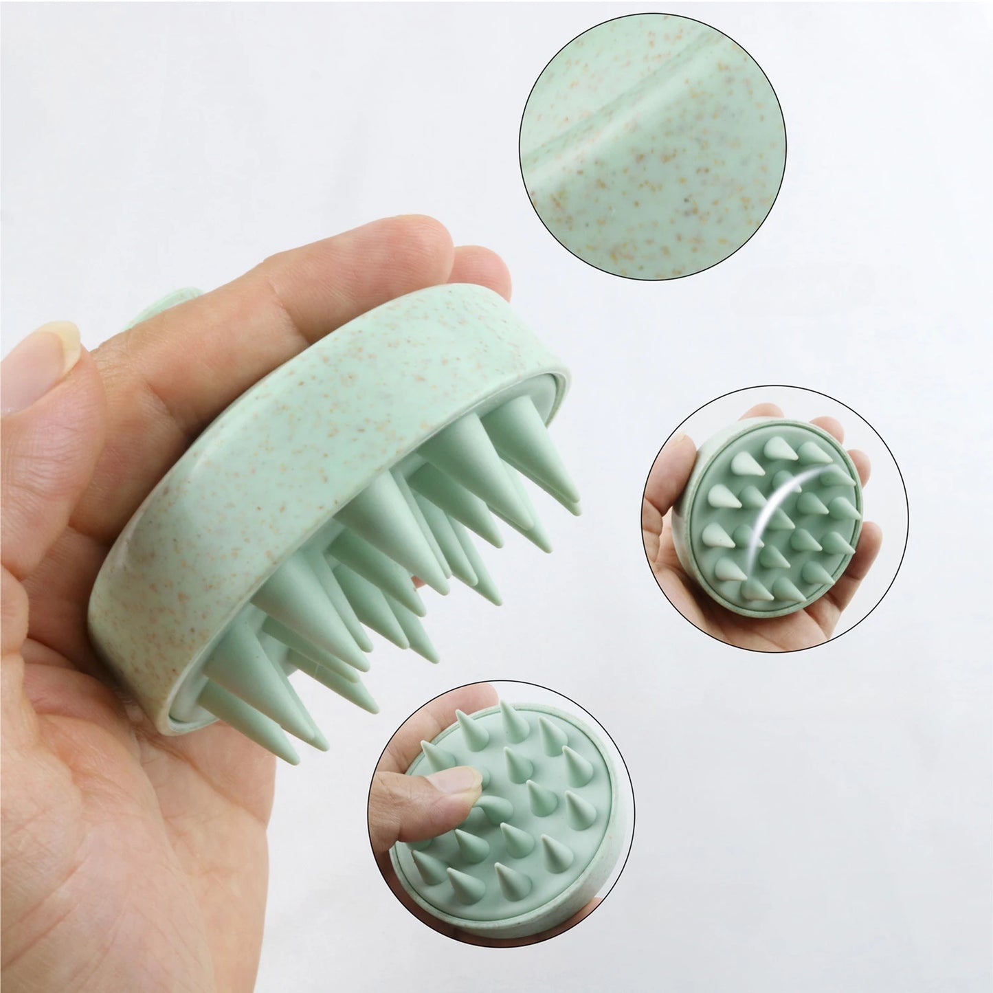 Silicone Shampoo Brush Head Scalp Massage Comb