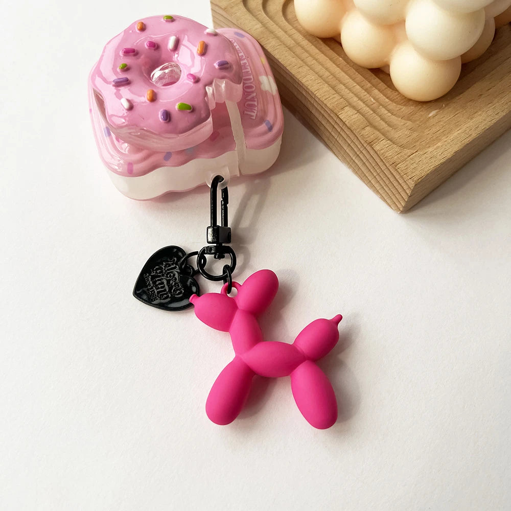 Cute Acrylic Cartoon Balloon Dog Keychains