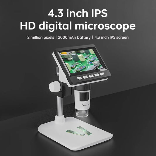 4.3 Inch Digital Microscope 1080P 50-1000x